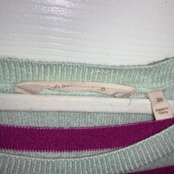 Soft Surroundings Sierra Striped Cashmere Blend Sweater Size XS Lagenlook - Picture 6 of 6